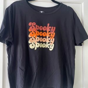 Black and Orange Short Sleeve Spooky Tee
